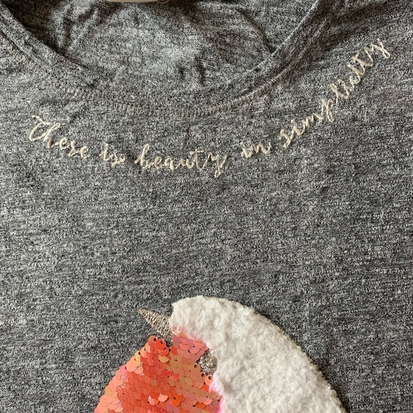 Zara Sequin Flip Bird Thin Sweater - Picture 6 of 8